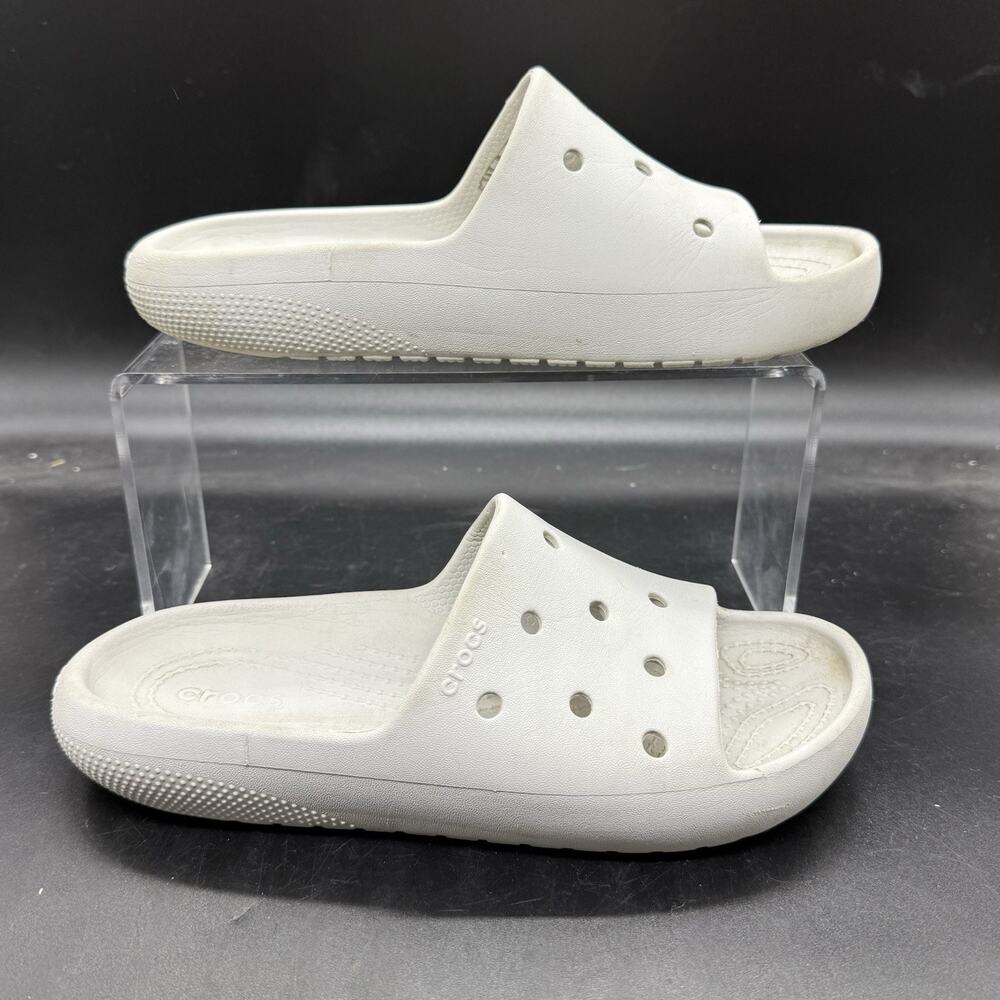 Crocs classic clog Junior size 4 gray summer casual slip on comfort